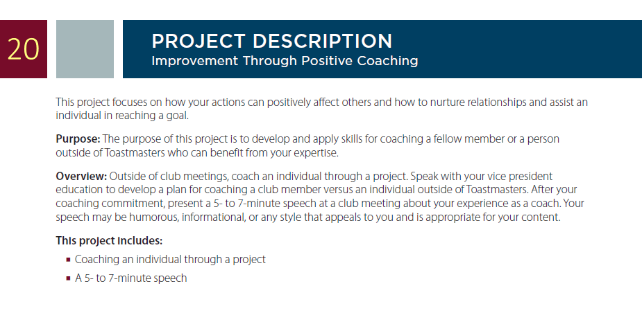 Improvement Through Positive Coaching
